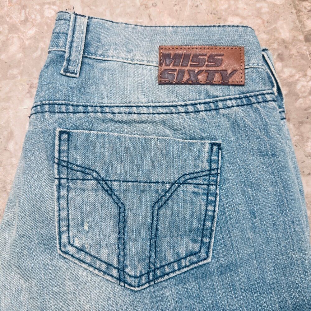 Miss Sixty NWT Ex Love Y2K Flared Low-Rise Slim Denim Jeans , Actual Size 30x31